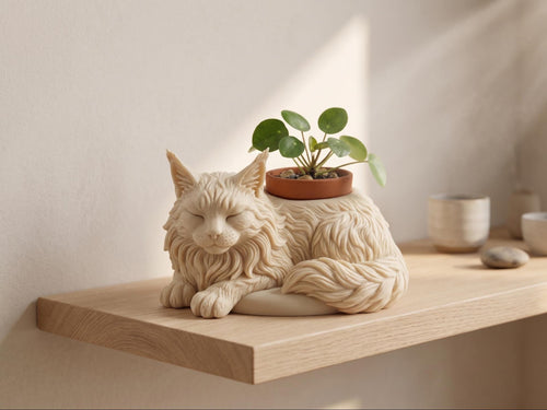 Fioriera Gatto Maine Coon