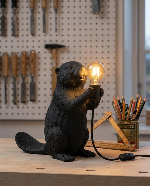 Beaver Table Lamp – handmade 3D printed decor by Officine 3D